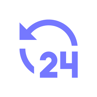 ícono de 24 horas en bucle